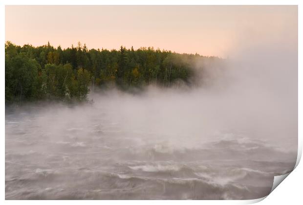 Otter Rapids along the Churchill River Print by Dave Reede