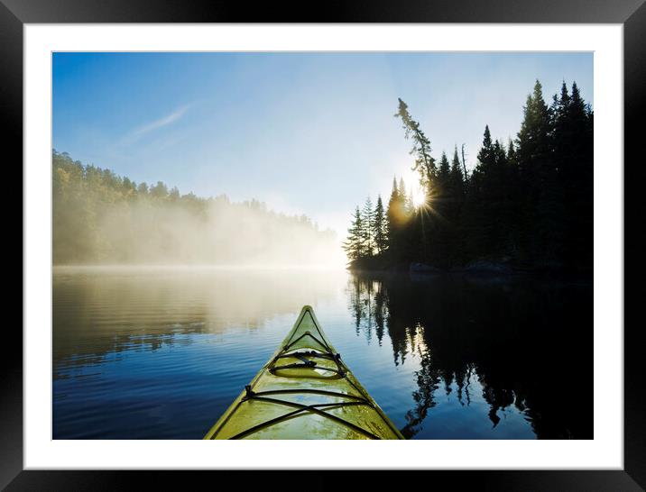 Early Morning Kayak Framed Mounted Print by Dave Reede