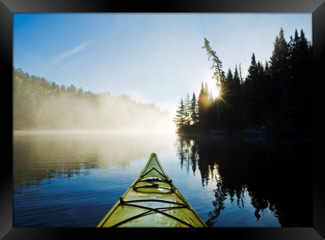 Early Morning Kayak Framed Print by Dave Reede