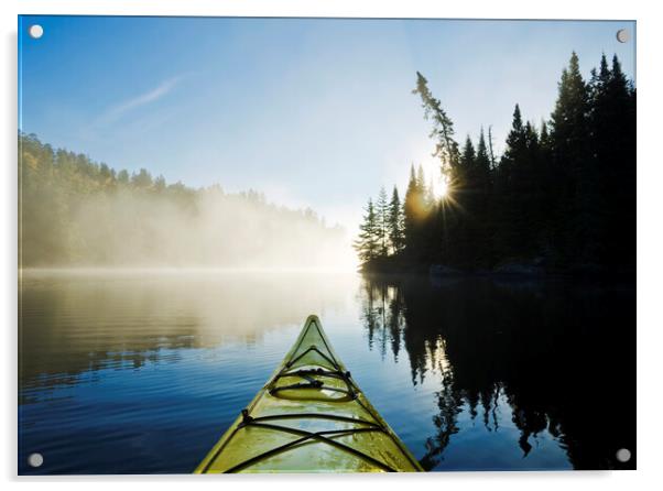 Early Morning Kayak Acrylic by Dave Reede