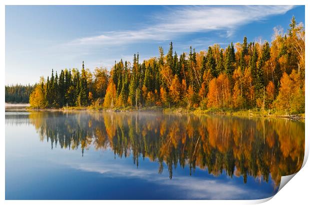autumn, Dickens Lake Print by Dave Reede
