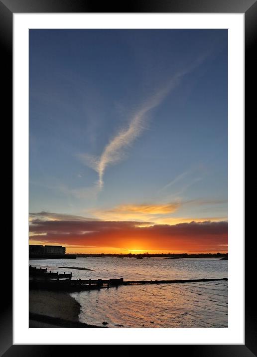Hometown Brightlingsea sunrise colours  Framed Mounted Print by Tony lopez