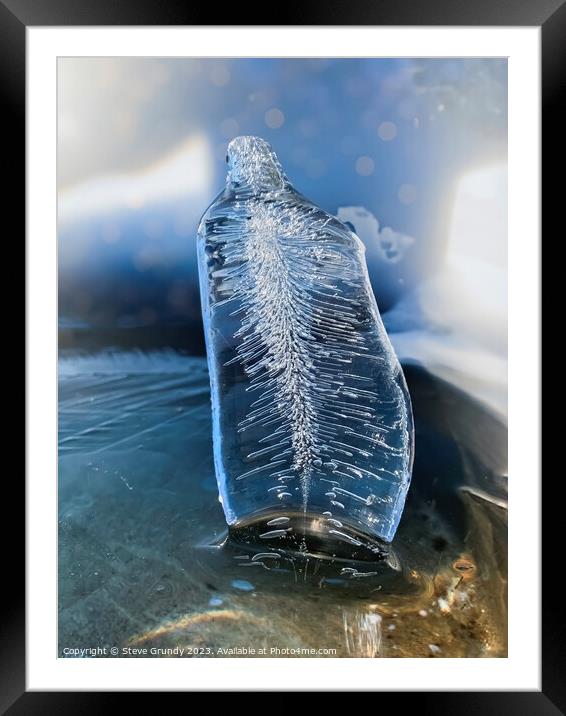 Ice Fan  Framed Mounted Print by Steve Grundy