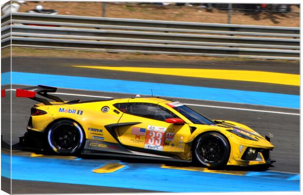 Chevrolet Corvette C8.R Sports Motor Car Canvas Print by Andy Evans Photos