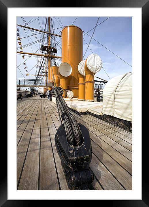 HMS Warrior Framed Mounted Print by Tony Bates