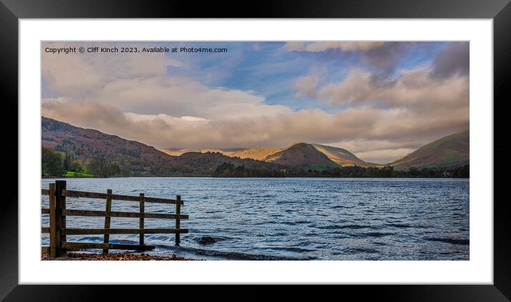 Grasmere and village Framed Mounted Print by Cliff Kinch