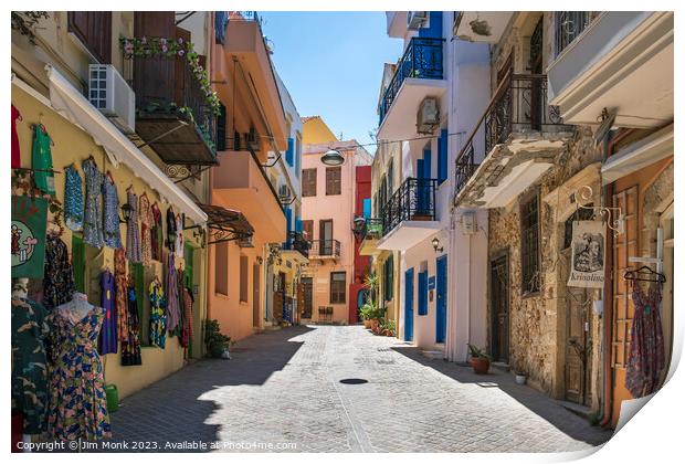 Street in Chania, Crete  Print by Jim Monk