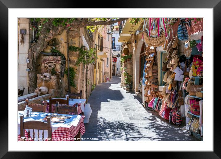  The old town of Chania, Crete Framed Mounted Print by Jim Monk