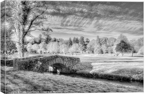 Stone Bridge Dartmoor Infrared Canvas Print by David Pyatt