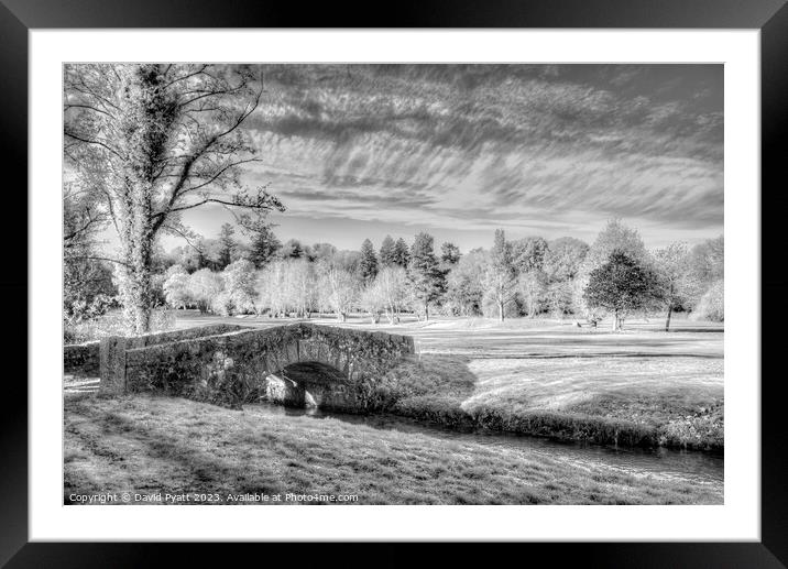 Stone Bridge Dartmoor Infrared Framed Mounted Print by David Pyatt