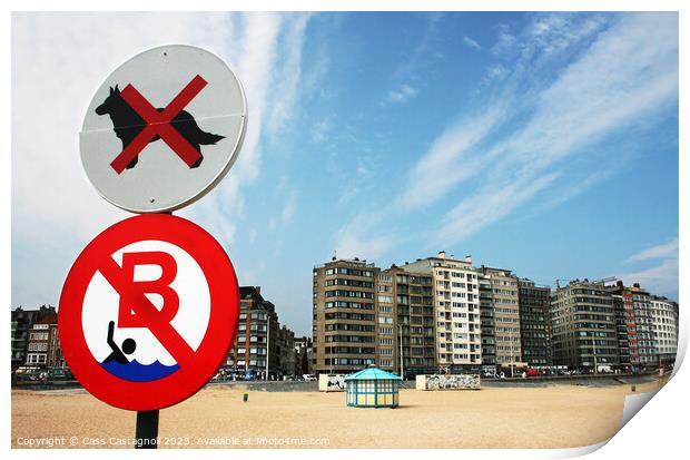 Welcome to Ostend - Belgium Print by Cass Castagnoli