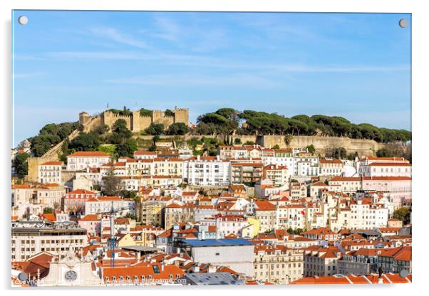 View from Miradouro de Sao Pedro in Lisbon Acrylic by Jim Monk