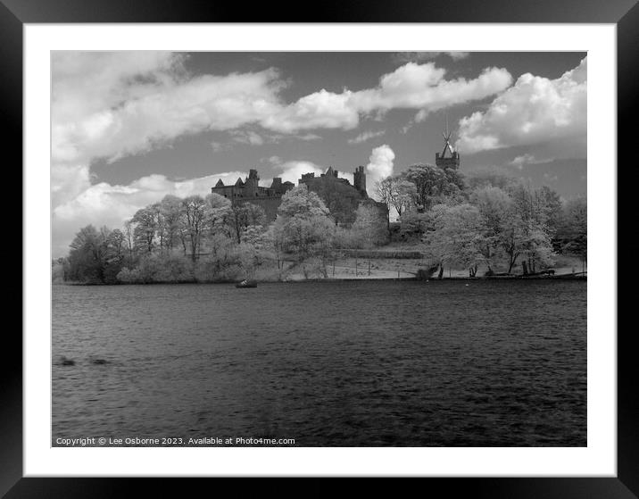 Linlithgow Loch, Palace and Church - Infrared  Framed Mounted Print by Lee Osborne