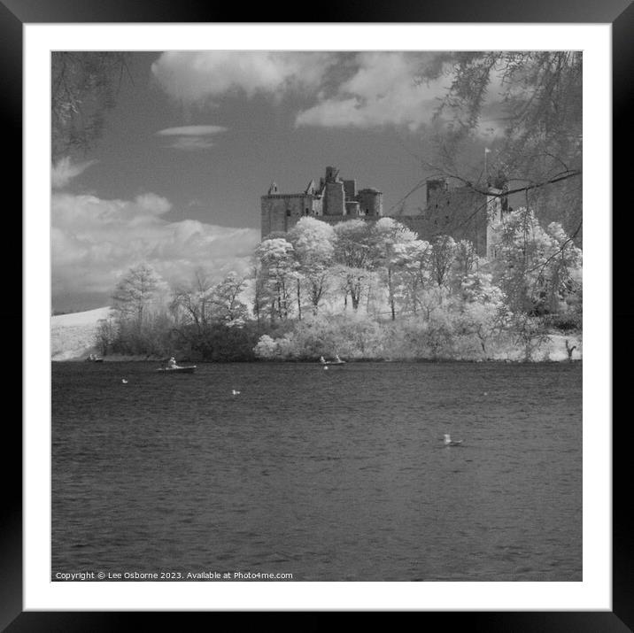 Linlithgow Loch, Palace and Church - Infrared Framed Mounted Print by Lee Osborne