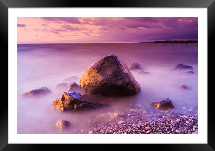 surf during a windy evening at Hillside Beach Framed Mounted Print by Dave Reede