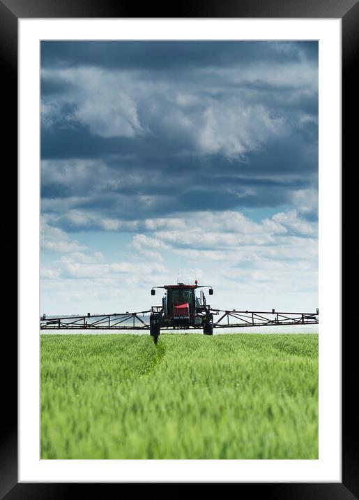 a high clearance sprayer Framed Mounted Print by Dave Reede