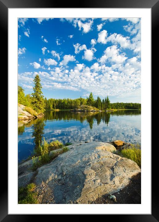 Lake of the Woods Framed Mounted Print by Dave Reede