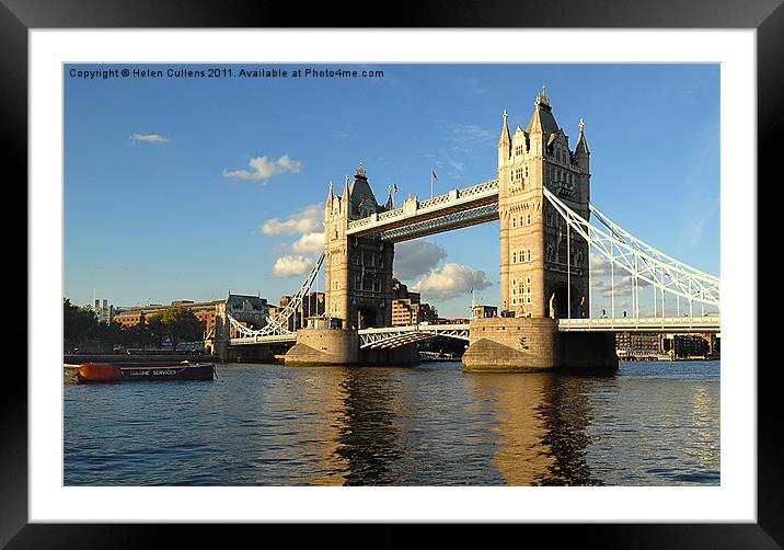 TOWER BRIDGE Framed Mounted Print by Helen Cullens