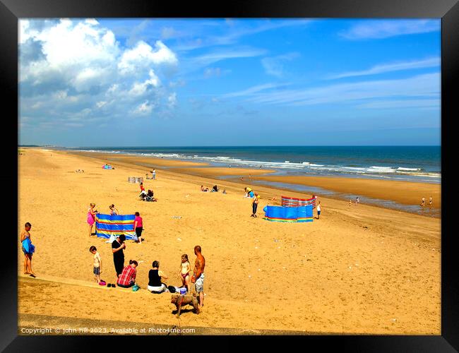 Beach, Ingoldmells Point, Skegness. Framed Print by john hill