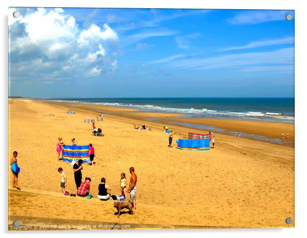 Beach, Ingoldmells Point, Skegness. Acrylic by john hill