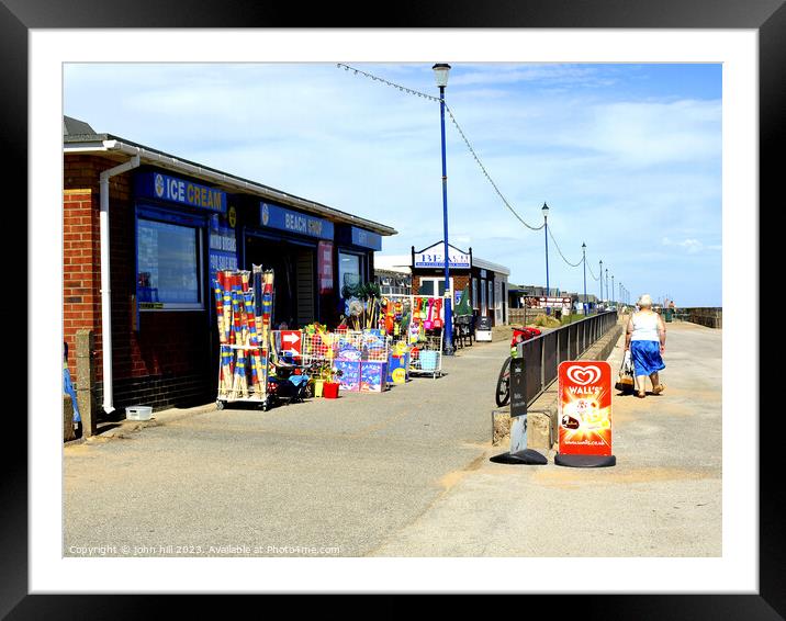 Beach shop, Sutton-on-Sea, Lincolnshire. Framed Mounted Print by john hill
