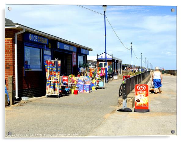 Beach shop, Sutton-on-Sea, Lincolnshire. Acrylic by john hill