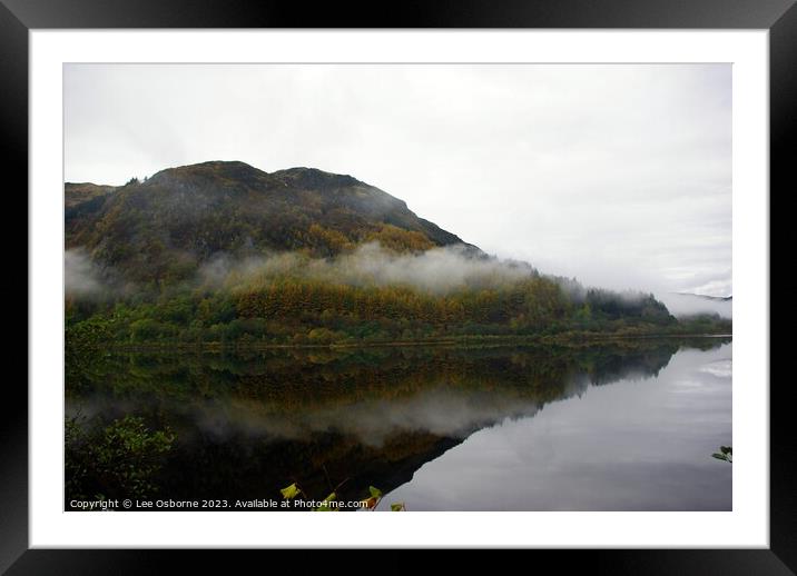 Reflections on Loch Lubnaig Framed Mounted Print by Lee Osborne