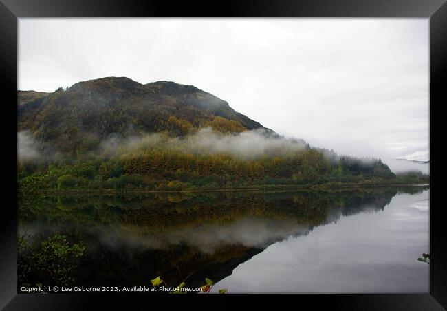 Reflections on Loch Lubnaig Framed Print by Lee Osborne