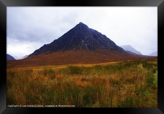 Buachaille Etive Mòr, Glen Coe Framed Print by Lee Osborne