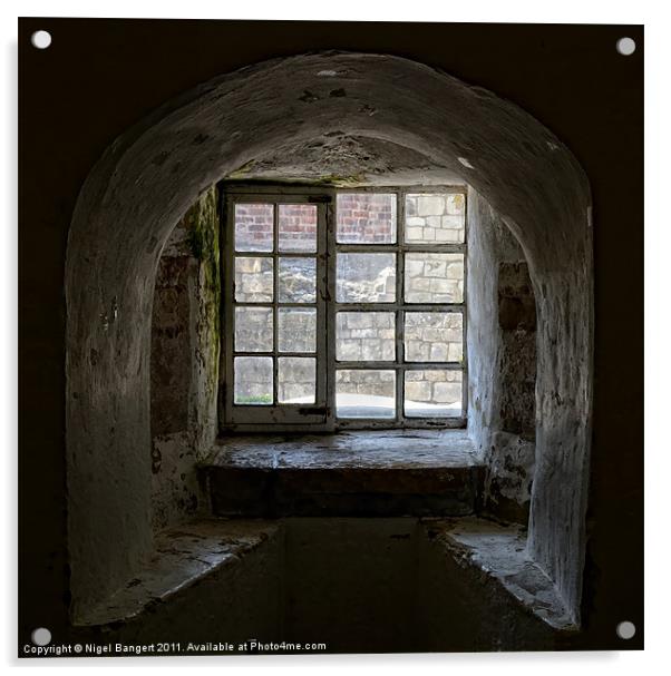 Castle Window View Acrylic by Nigel Bangert