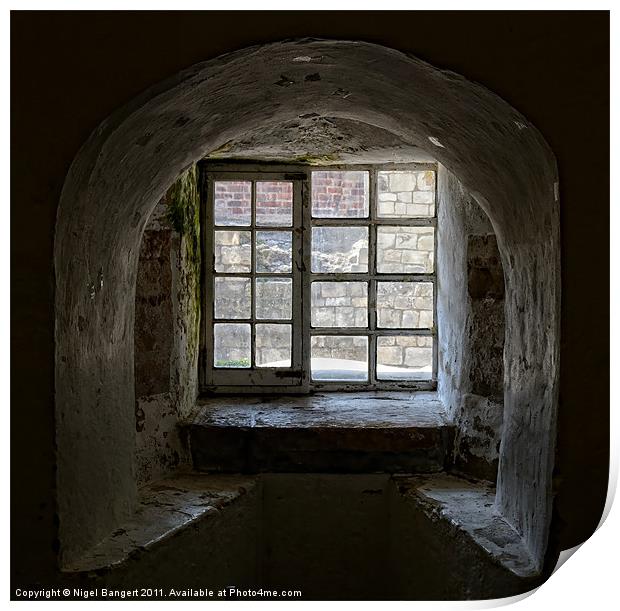 Castle Window View Print by Nigel Bangert
