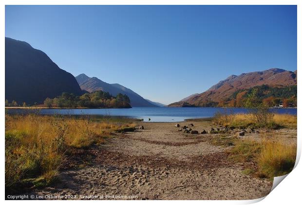 Approach to Loch Shiel, Glenfinnan Print by Lee Osborne