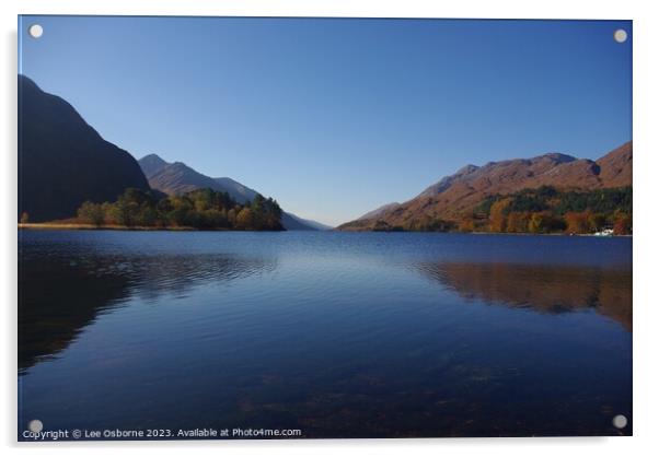 Loch Shiel Calm Acrylic by Lee Osborne