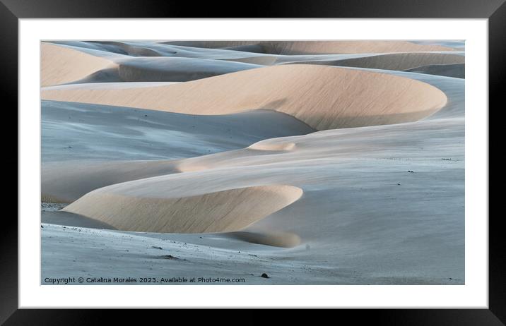 Dunes, lights and colors Framed Mounted Print by Catalina Morales