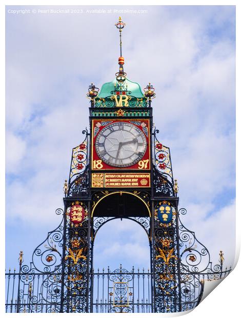 Eastgate Clock Chester Cheshire Print by Pearl Bucknall