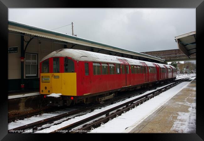 Island Line, Ryde St. John's Road, in the snow Framed Print by Lee Osborne