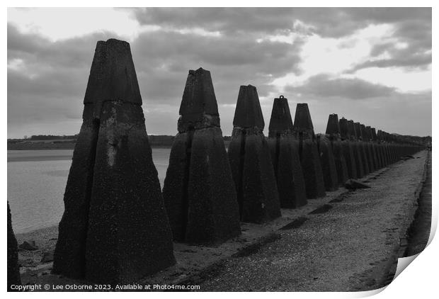 Cramond Submarine Defences, Edinburgh Print by Lee Osborne