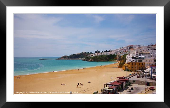 Beachfront, Albufeira, Portugal Framed Mounted Print by Lee Osborne