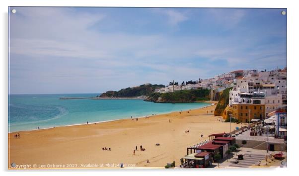 Beachfront, Albufeira, Portugal Acrylic by Lee Osborne