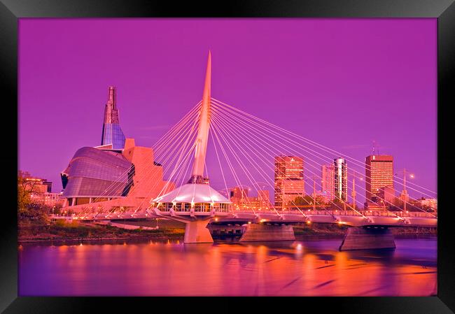 Winnipeg skyline Framed Print by Dave Reede