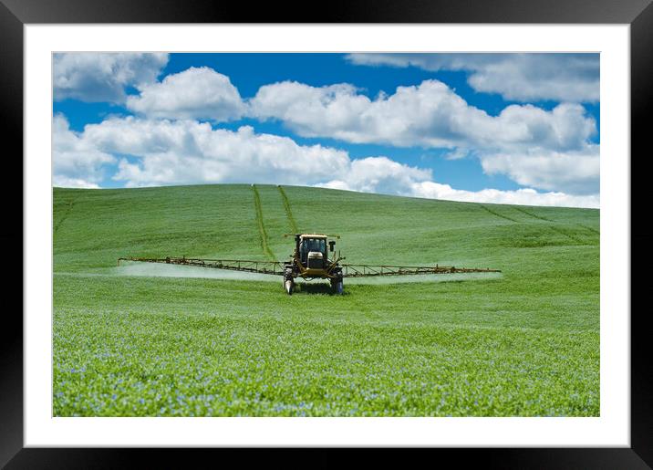 high clearance sprayer Framed Mounted Print by Dave Reede