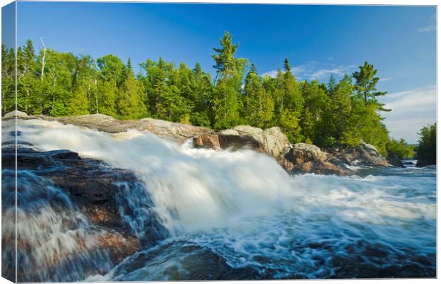 Sand River Waterfalls Canvas Print by Dave Reede