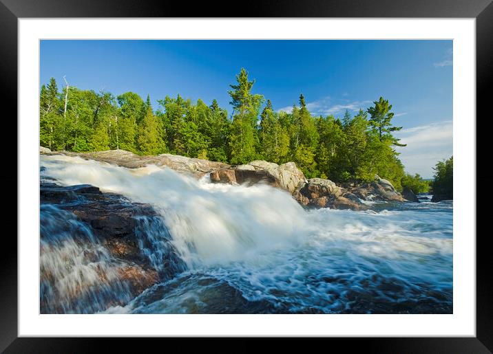Sand River Waterfalls Framed Mounted Print by Dave Reede