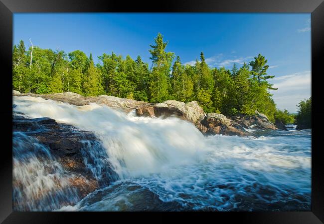 Sand River Waterfalls Framed Print by Dave Reede