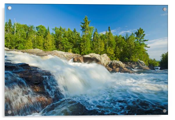 Sand River Waterfalls Acrylic by Dave Reede