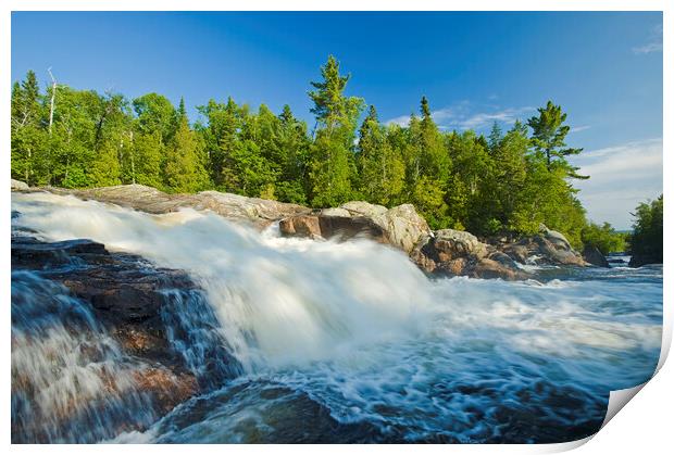 Sand River Waterfalls Print by Dave Reede