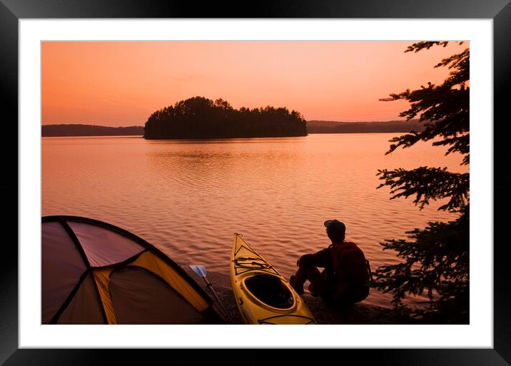 Relaxing at the Lake Framed Mounted Print by Dave Reede