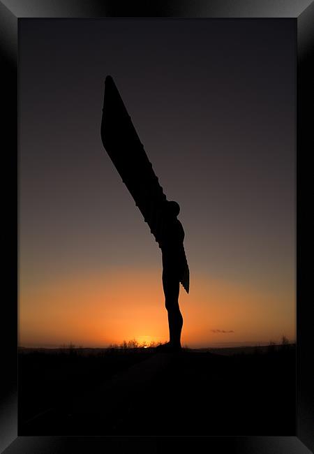 angel of the north sunset Framed Print by Northeast Images