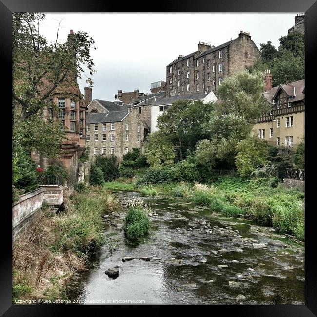 Dean Village and Water of Leith, Edinburgh Framed Print by Lee Osborne