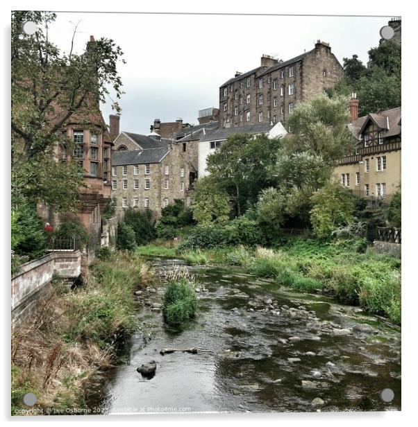 Dean Village and Water of Leith, Edinburgh Acrylic by Lee Osborne